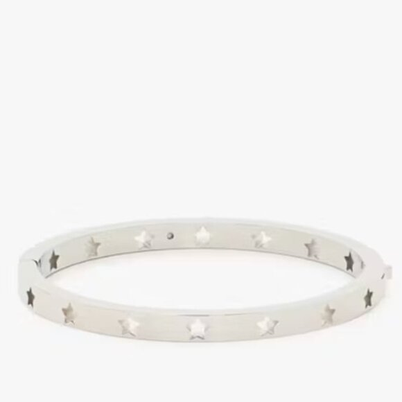 Kate Spade Cut To The Chase Star Bangle Logo Cuff Bracelet - Picture 3 of 13